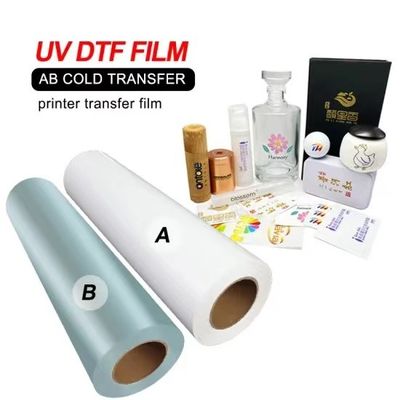فيلم طباعة UV أبيض شفاف مرن 30cm 60cm CMYK البيضاء