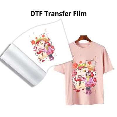 فيلم مزدوج الجانب 30cm 60cm DTF فيلم لفة 75mic فيلم حيوان أليف للطباعة نقل الحرارة