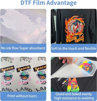 60cm*100m 75مايكرون طلاء لامع/متين طباعة فيلم DTF الرقمي مع تمدد