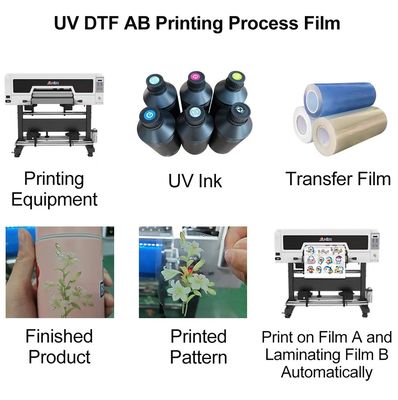UV Transfer Sticker UV Dtf Cup Wrap Cups Transfer Uv Dtf Ab Film للطابعة على الملصقات