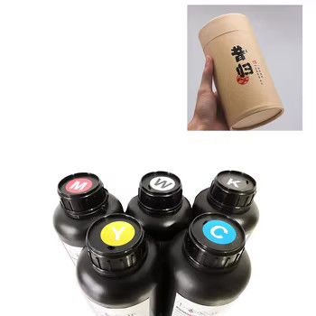 CMYKW + Vanish 500ml LED رقمي UV معالجة الطباعة الحبر للطباعة بدقة حادة