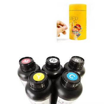 حبر UV صلب ناعم CMYKW لون XP600 TX800 Dx5 Dx7 رأس الطباعة 500ML