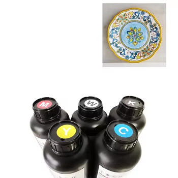CMYKW V UV Light Curing Method حبر LED متوافق مع رؤوس الطباعة DX5 DX7 XP600 TX800