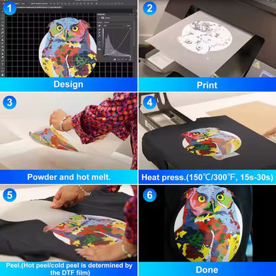 500 مل حبر DTF لطباعة الصبغات النسيجية CMYK W طابعة DTF طويلة الأمد