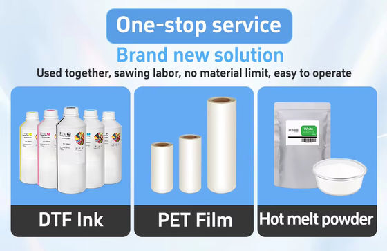 30cm 60cm Hot Peel Matte DTF White Ink Pet Film A3 A4 Dtf طباعة فيلم