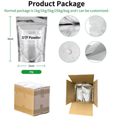 حبر أبيض نقل الحرارة Tpu Dtf مسحوق ذوبان ساخن ملصق حراري 1kg 80mic