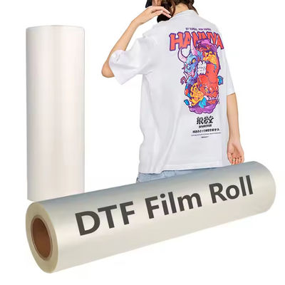 60 سم * 100 م DTF PET فيلم حبر أبيض فوري الساخن والبارد القشرة المتاحة
