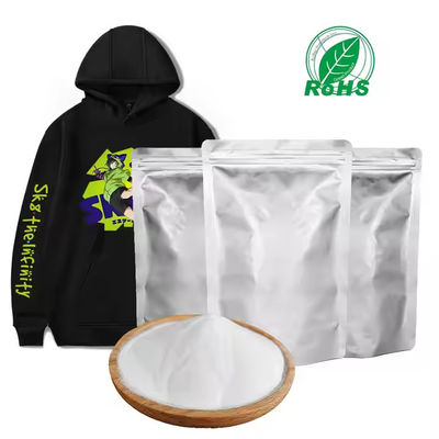1kg 80um TPU أبيض / أسود DTF مسحوق ذوبان ساخن لنقل الحرارة طباعة قميص