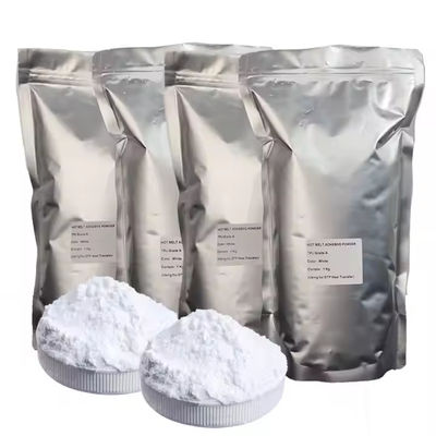 مسحوق DTF TPU ذوبان ساخن أبيض وأسود للطباعة النابضة بالحيوية (1kg، 5kg) باستخدام نقل الحرارة