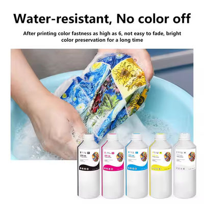 CMYK أبيض 1000ml طابعة DTF حبر قميص T طباعة النسيج